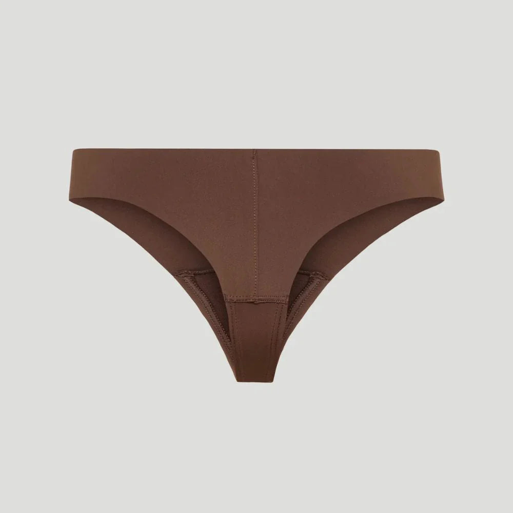 Tanga mit mittelhoher Taille Braun (3er-Pack)