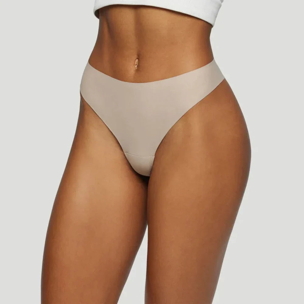 Tanga mit mittelhoher Taille Hautfarben (3er-Pack)
