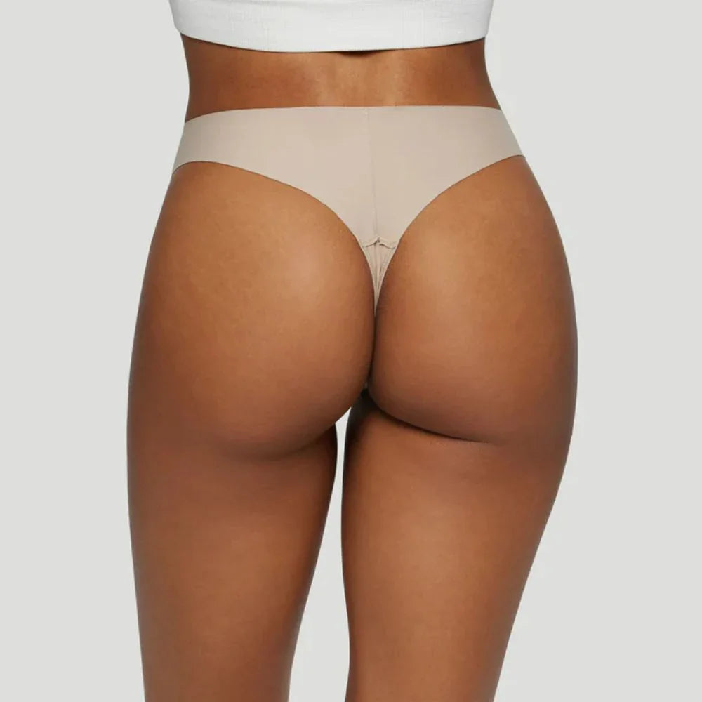 Tanga mit mittelhoher Taille Hautfarben (3er-Pack)