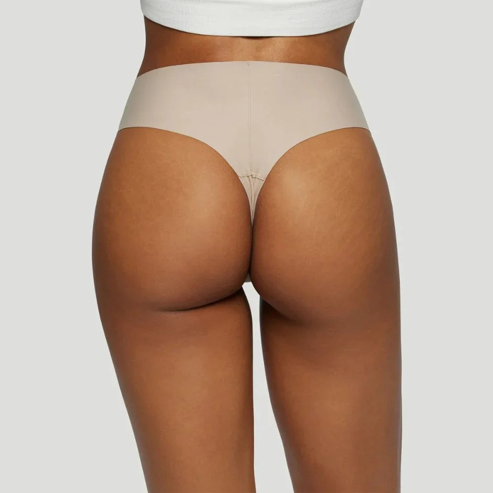 Tanga mit hoher Taille Hautfarben (3er-Pack)