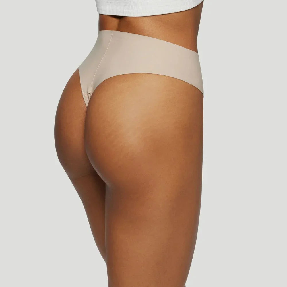 Tanga mit hoher Taille Hautfarben (3er-Pack)