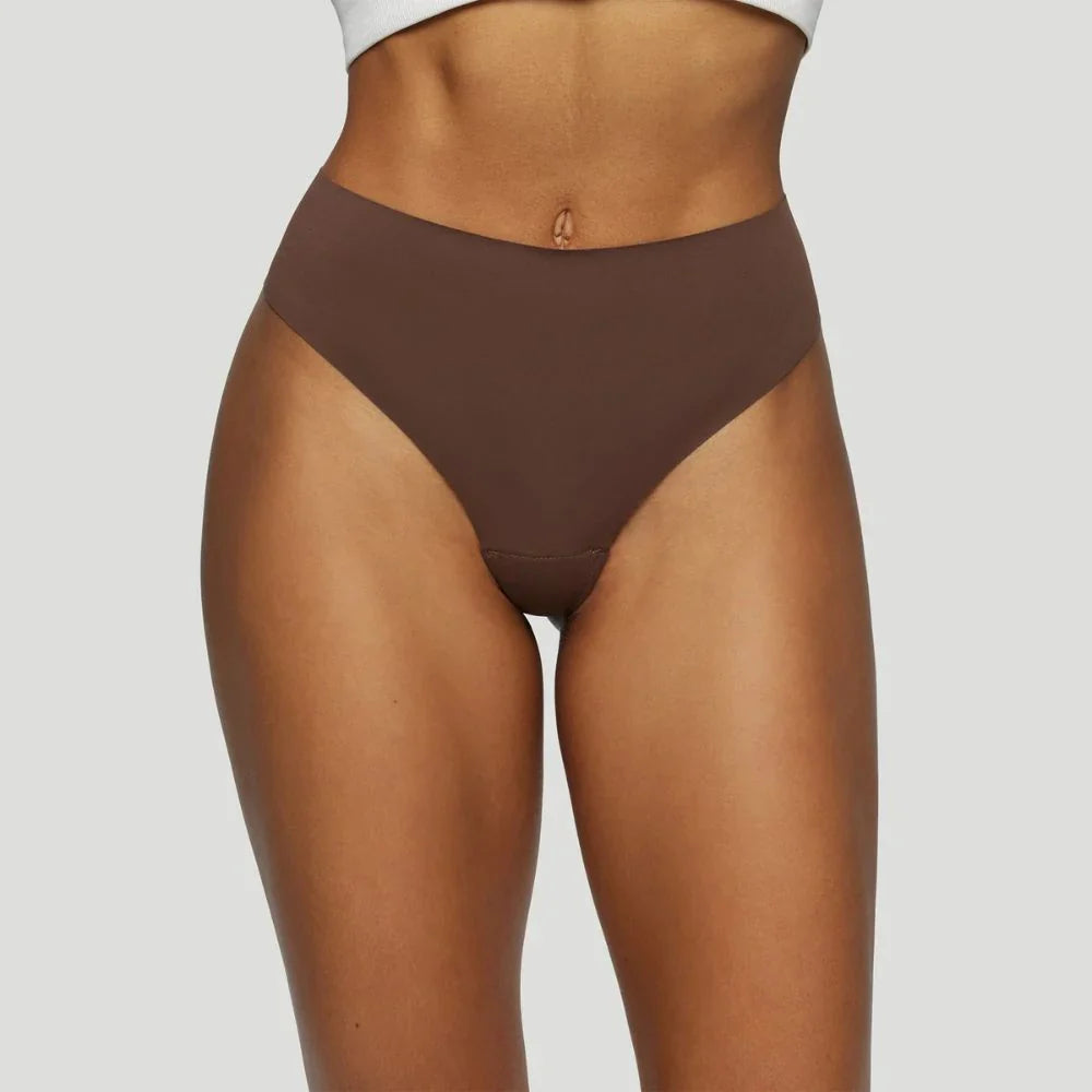 Tanga mit hoher Taille Braun (3er-Pack)