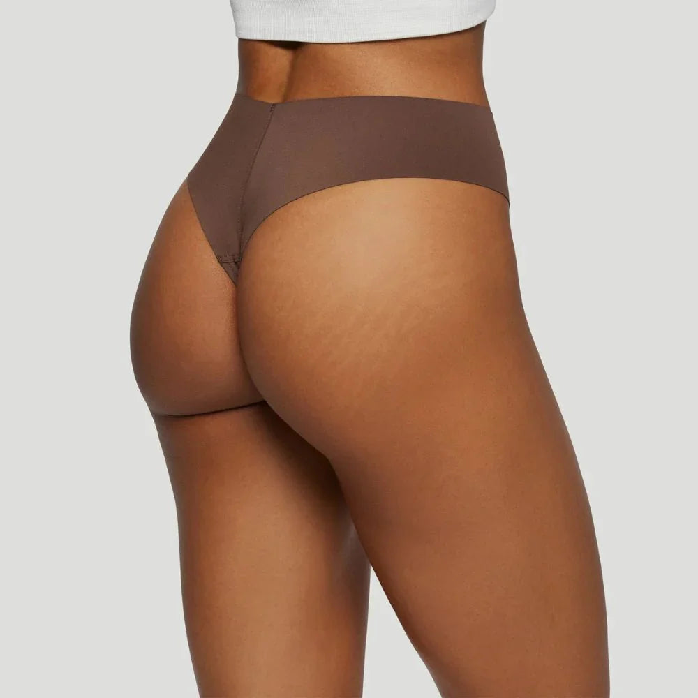 Tanga mit hoher Taille Braun (3er-Pack)