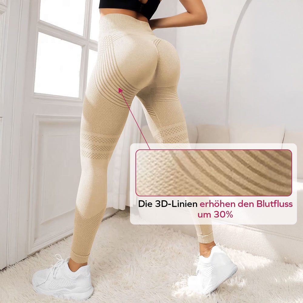 3D-Leggings | Beige