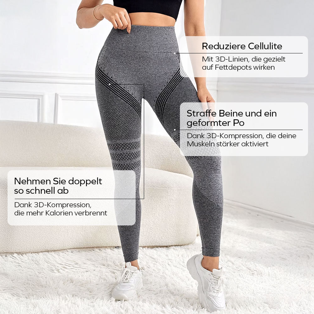 3D-Leggings | Grau
