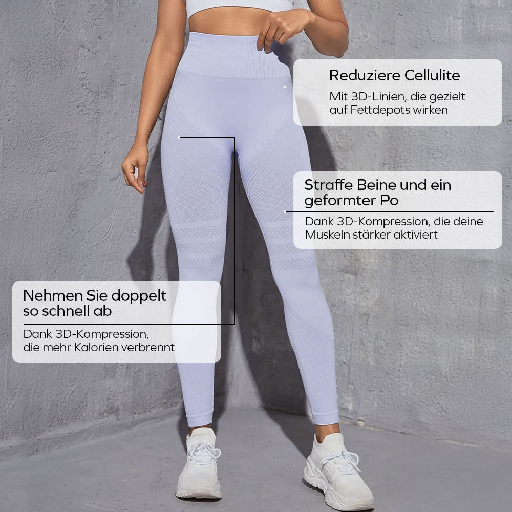 3D-Leggings | Hellviolett