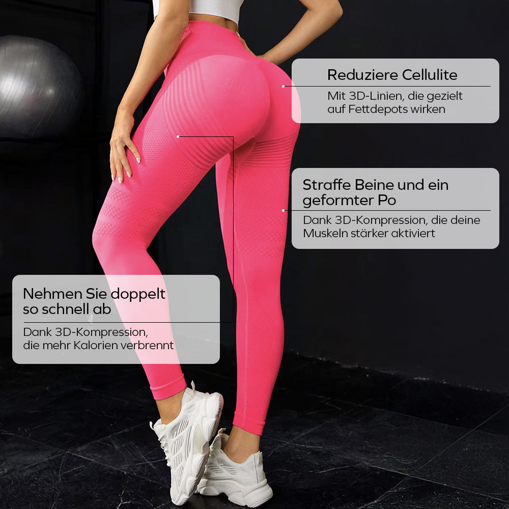 3D-Leggings | Rosa