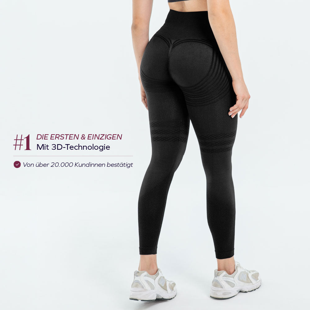 3D-Leggings | Bordeauxrot