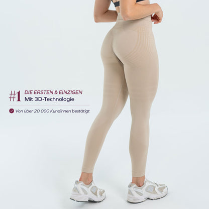 3D-Leggings | Azurblau