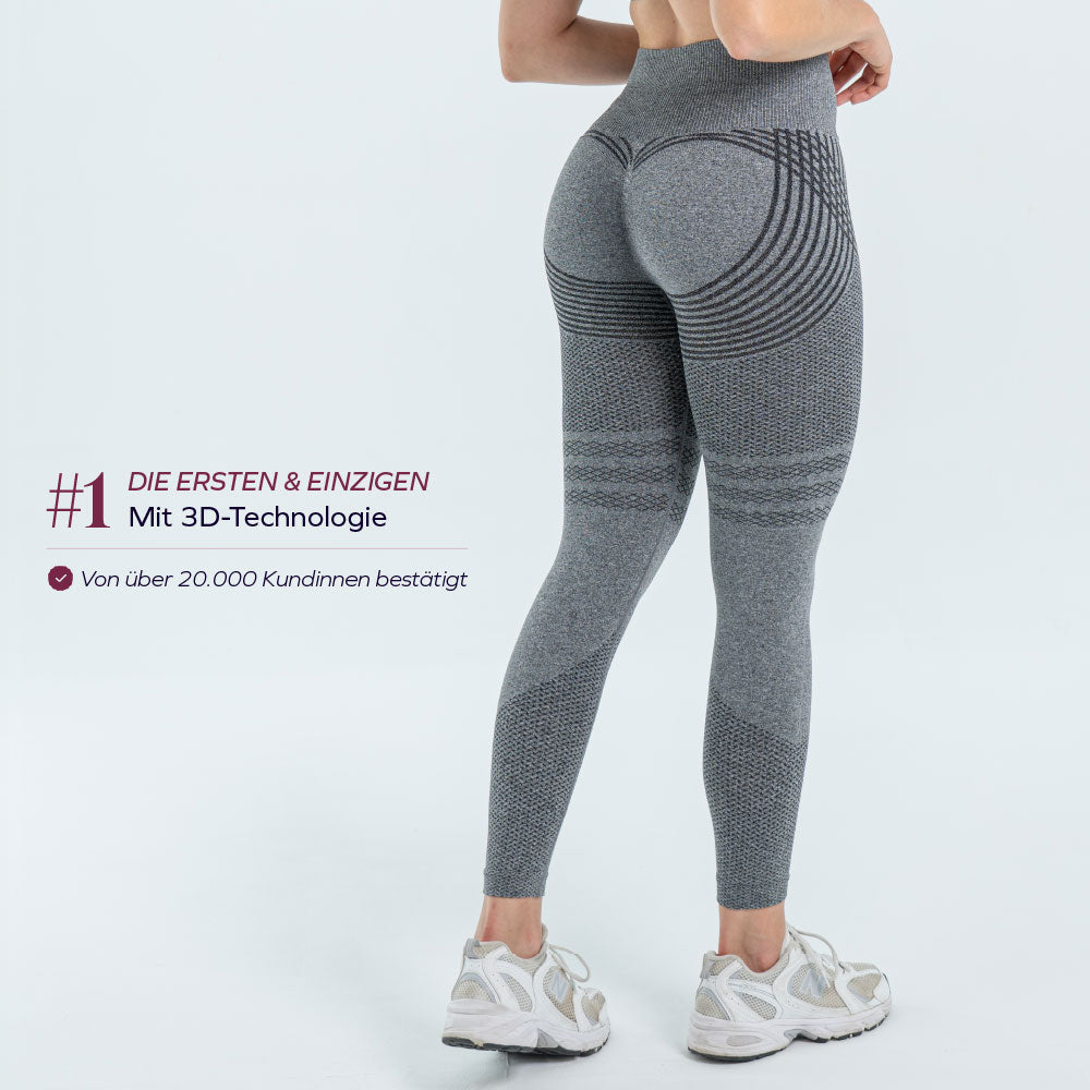 3D-Leggings | Azurblau