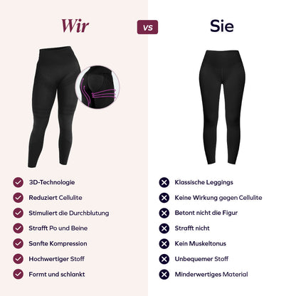 3D-Leggings | Schwarz