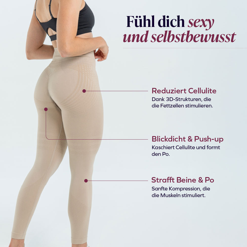 3D-Leggings | Beige
