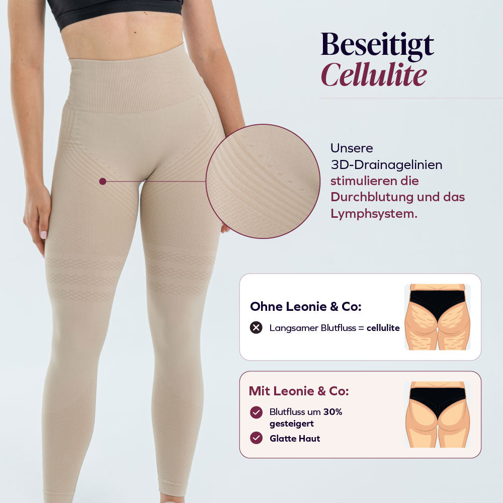 3D-Leggings | Beige