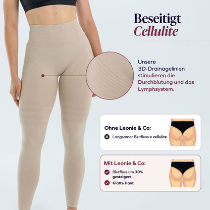 3D-Leggings | Beige