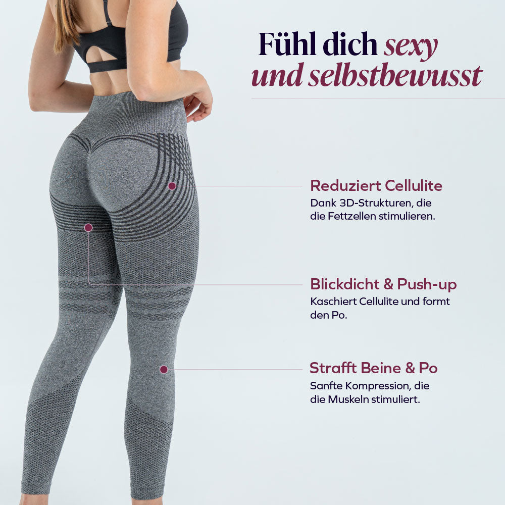3D-Leggings | Grau