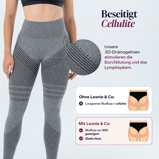 3D-Leggings | Grau