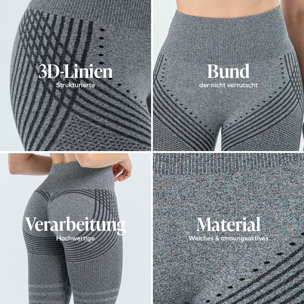 3D-Leggings | Grau