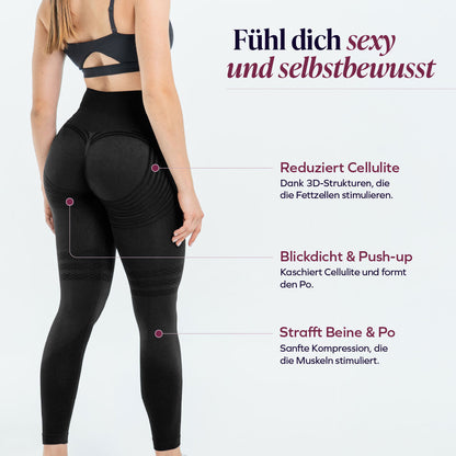 3D-Leggings | Schwarz