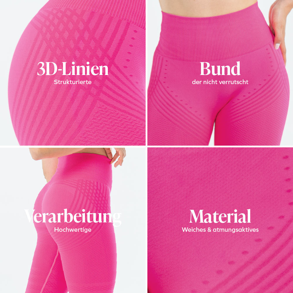 3D-Leggings | Rosa