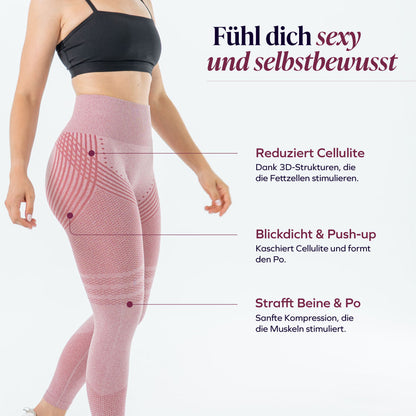 3D-Leggings | Pastellrosa