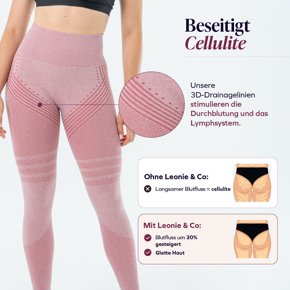 3D-Leggings | Pastellrosa