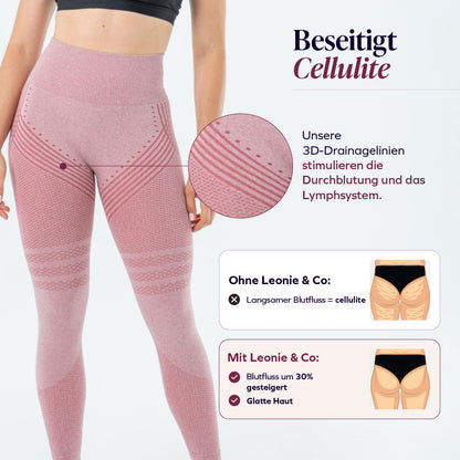 3D-Leggings | Pastellrosa