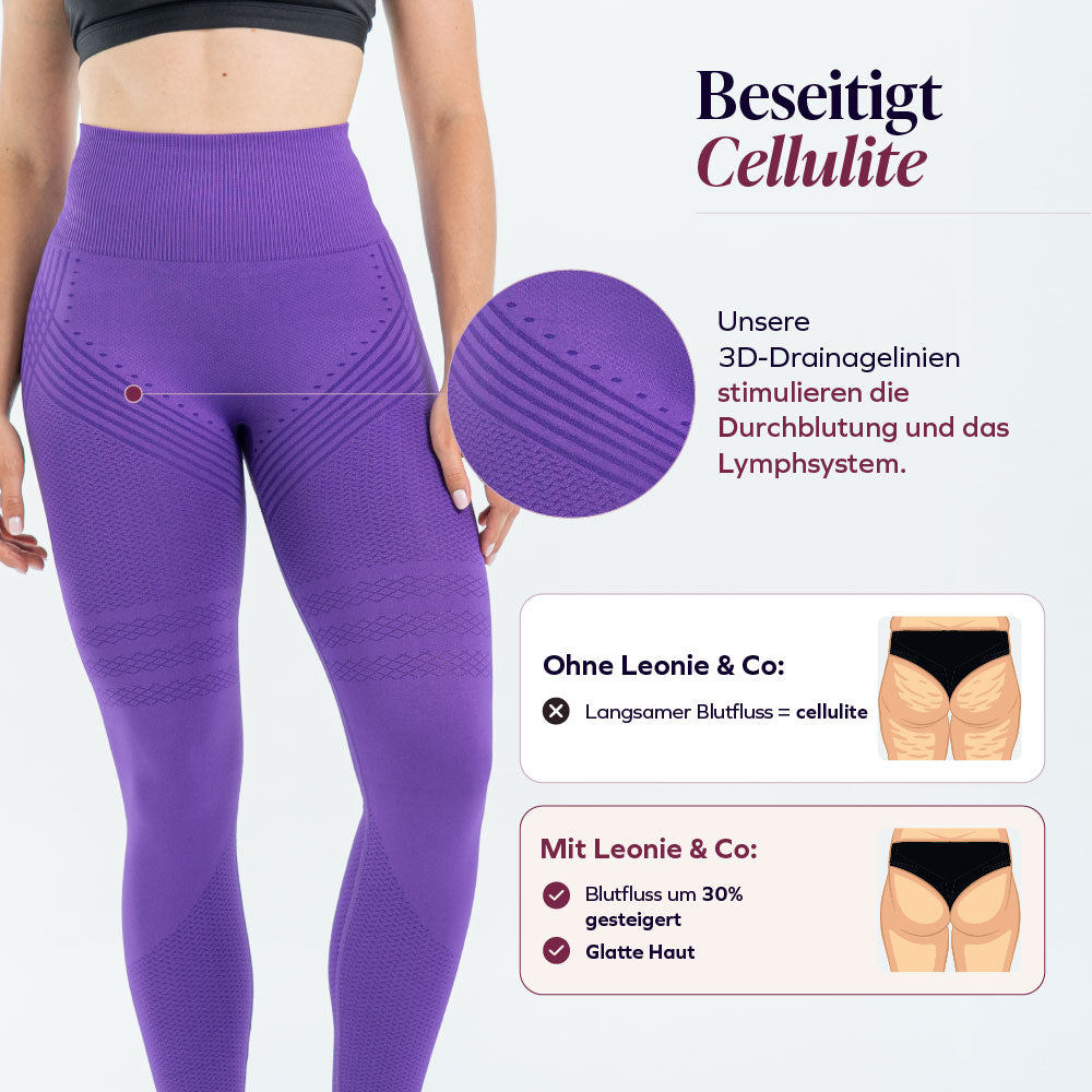 3D-Leggings | Violett