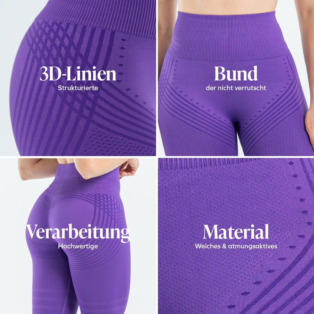 3D-Leggings | Violett