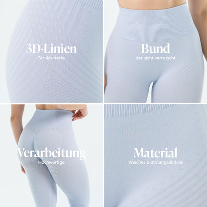 3D-Leggings | Hellviolett