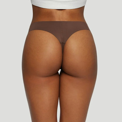 Tanga mit mittelhoher Taille Braun (3er-Pack)
