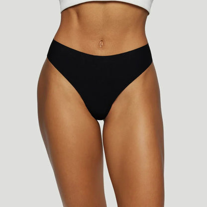 Tanga mit mittelhoher Taille Schwarz (3er-Pack)