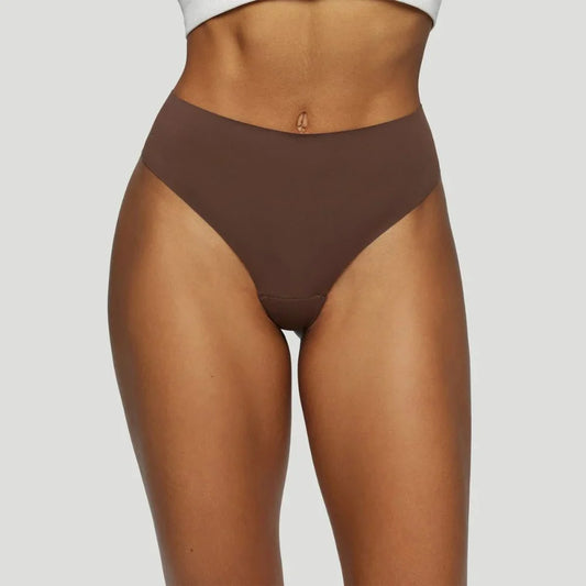 Tanga mit hoher Taille Braun (3er-Pack)
