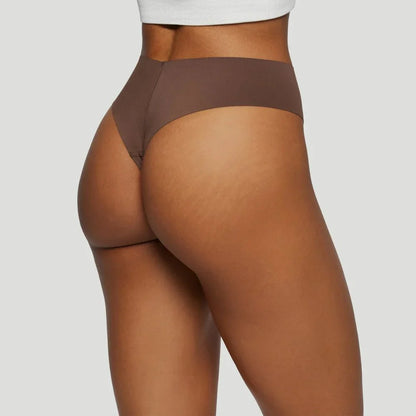 Tanga mit hoher Taille Braun (3er-Pack)