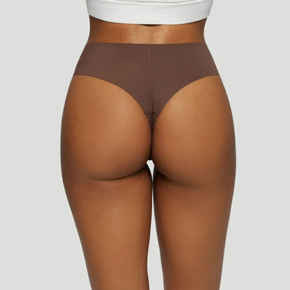 Tanga mit hoher Taille Braun (3er-Pack)