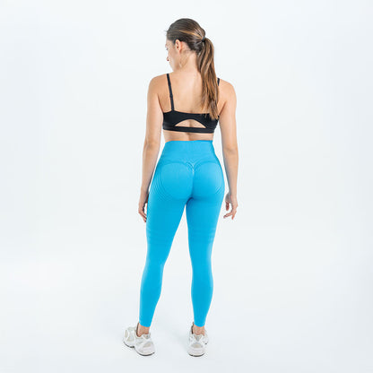3D-Leggings | Blau