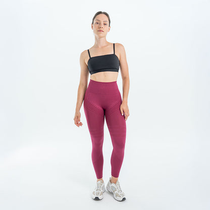 3D-Leggings | Bordeauxrot