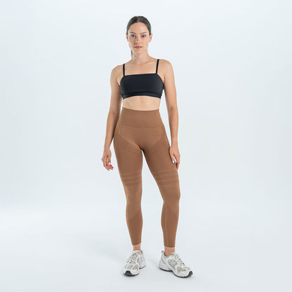 3D-Leggings | Braun