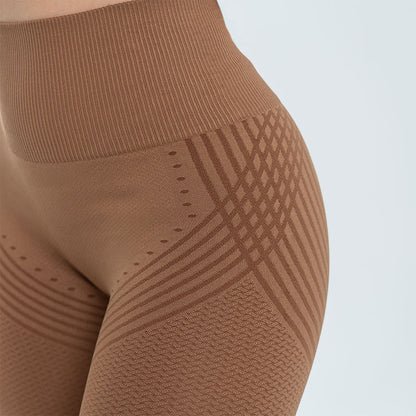 3D-Leggings | Braun