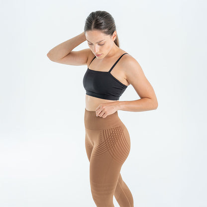 3D-Leggings | Braun
