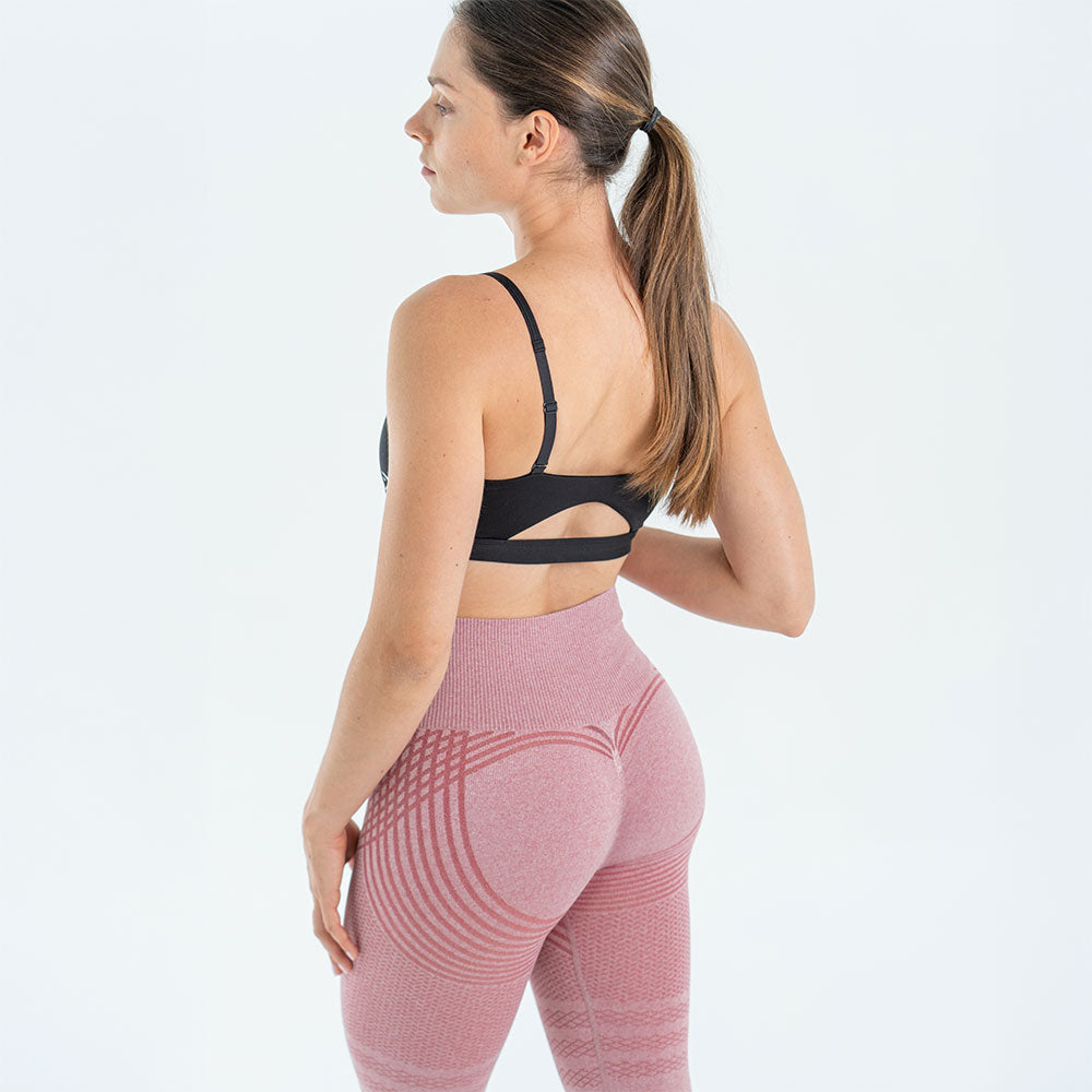 3D-Leggings | Pastellrosa