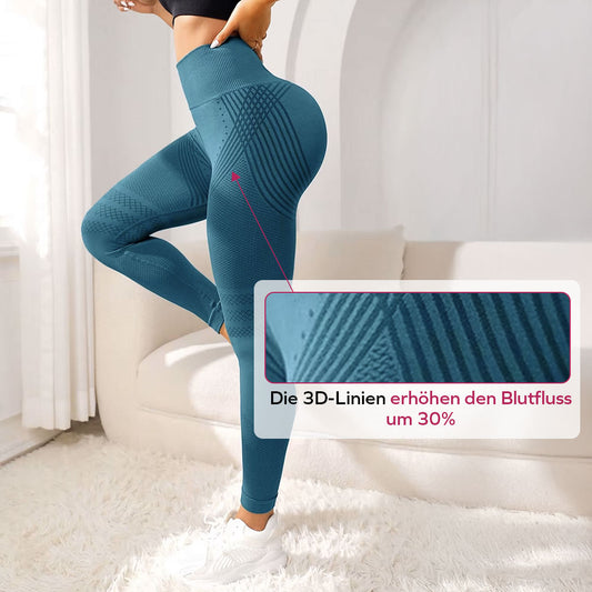 3D-Leggings | Pfauengrün